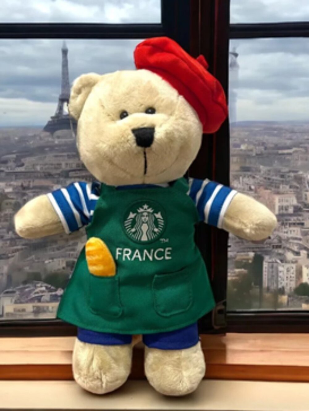 Starbucks France Exclusive Stuffed French Barista Bear Ltd Edition